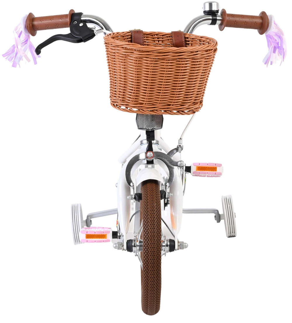 Volare blossom børnecykel - piger - 12 tommer - hvid