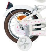 Volare blossom børnecykel - piger - 12 tommer - hvid - to håndbremser