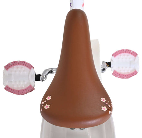Volare blossom børnecykel - piger - 12 tommer - hvid - to håndbremser