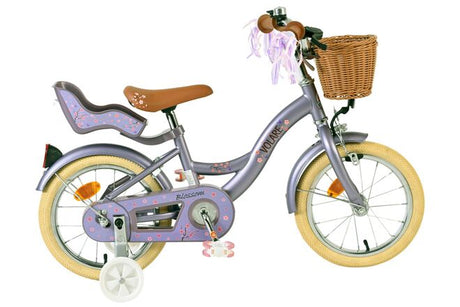 Volare blossom børnecykel - piger - 14 tommer - lilla