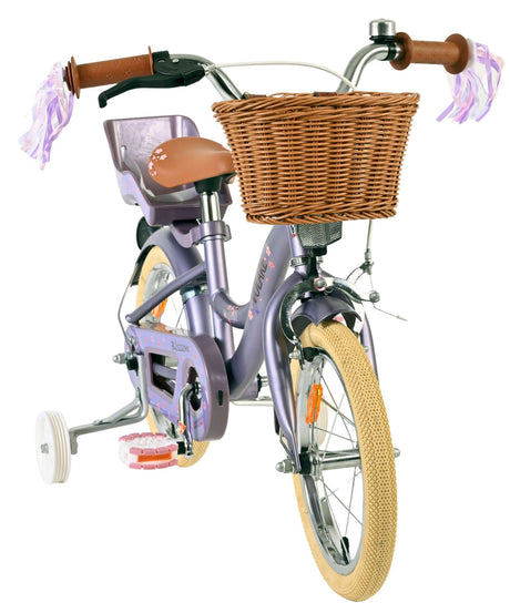 Volare blossom børnecykel - piger - 14 tommer - lilla