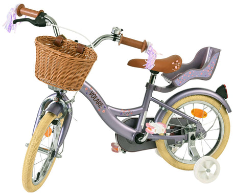 Volare blossom børnecykel - piger - 14 tommer - lilla