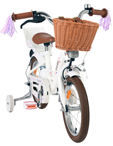 Volare blossom børnecykel - piger - 14 tommer - hvid