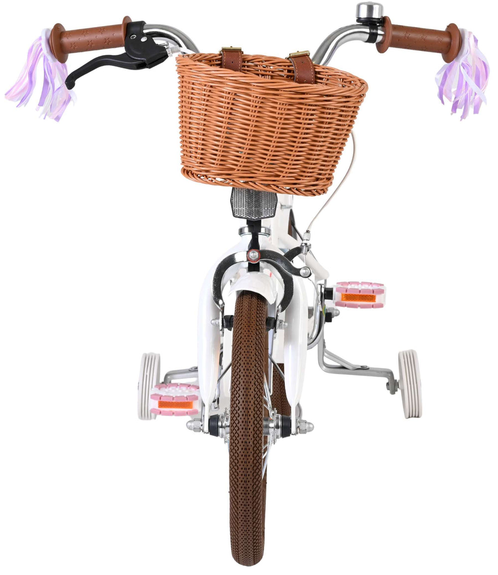 Volare blossom børnecykel - piger - 14 tommer - hvid