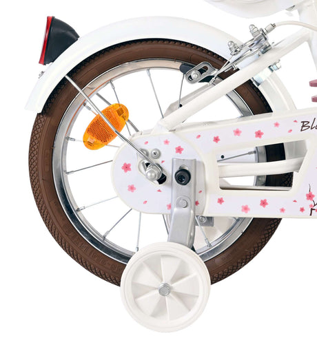 Volare blossom børnecykel - piger - 14 tommer - hvid - to håndbremser