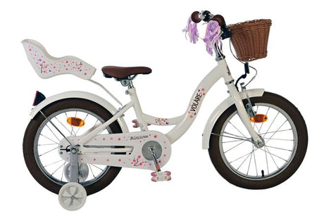 Volare blossom børnecykel - piger - 16 tommer - hvid