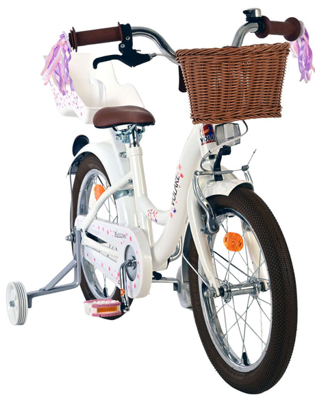 Volare blossom børnecykel - piger - 16 tommer - hvid