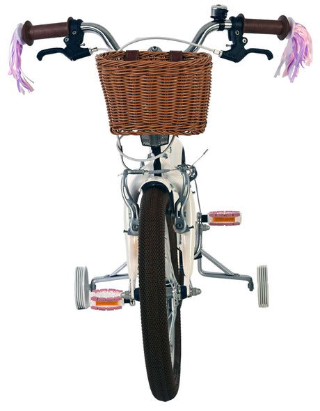 Volare blossom børnecykel - piger - 16 tommer - hvid - to håndbremser