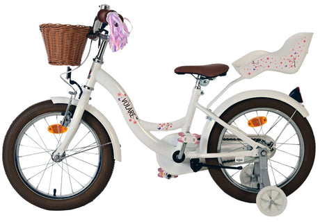 Volare blossom børnecykel - piger - 16 tommer - hvid