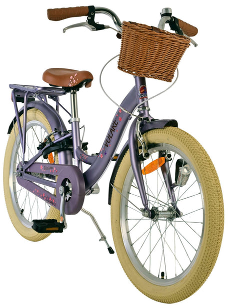 Volare blossom børnecykel - piger - 20 tommer - lilla - to håndbremser