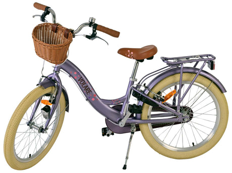 Volare blossom børnecykel - piger - 20 tommer - lilla - to håndbremser