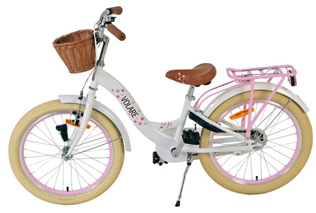 Volare blossom børnecykel - piger - 20 tommer - hvid