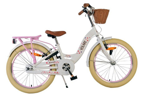 Volare blossom børnecykel - piger - 20 tommer - hvid - to håndbremser