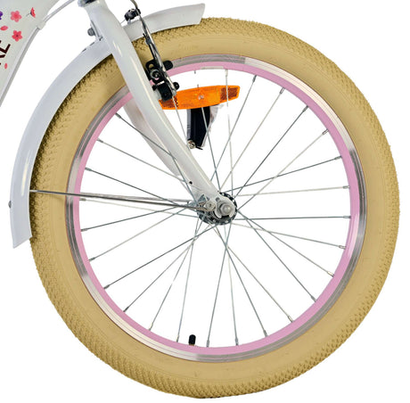 Volare blossom børnecykel - piger - 20 tommer - hvid - to håndbremser