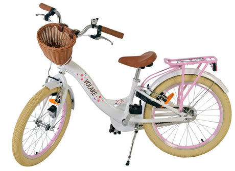 Volare blossom børnecykel - piger - 20 tommer - hvid - to håndbremser