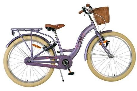 Volare blossom børnecykel - piger - 24 tommer - lilla - to håndbremser