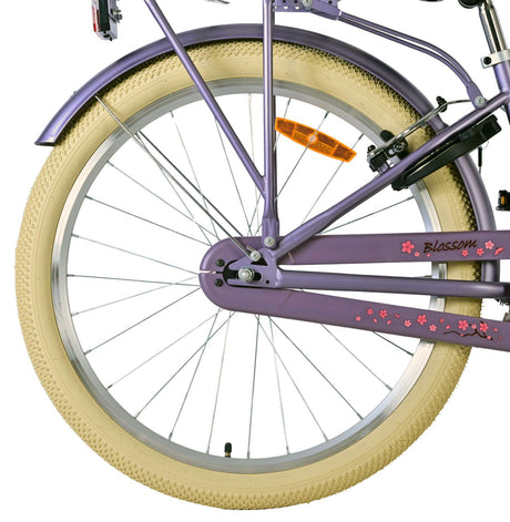 Volare blossom børnecykel - piger - 24 tommer - lilla - to håndbremser