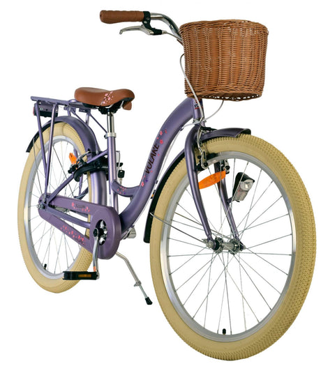 Volare blossom børnecykel - piger - 24 tommer - lilla - to håndbremser