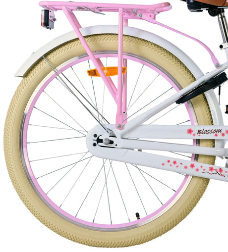 Volare blossom børnecykel - piger - 24 tommer - hvid