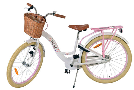 Volare blossom børnecykel - piger - 24 tommer - hvid