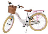 Volare blossom børnecykel - piger - 24 tommer - hvid - to håndbremser