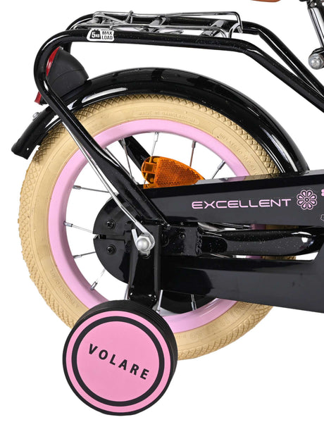 Volare fremragende børnecykel - piger - 12 tommer - sort