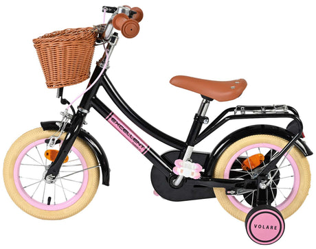Volare fremragende børnecykel - piger - 12 tommer - sort