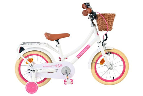 Volare fremragende børnecykel - piger - 14 tommer - hvid