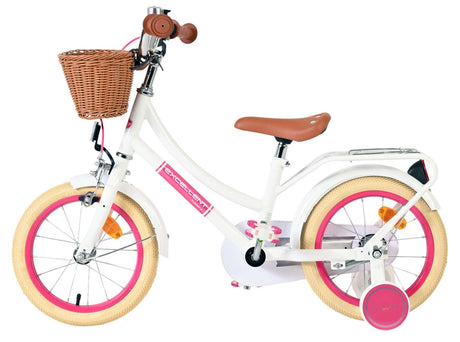Volare fremragende børnecykel - piger - 14 tommer - hvid
