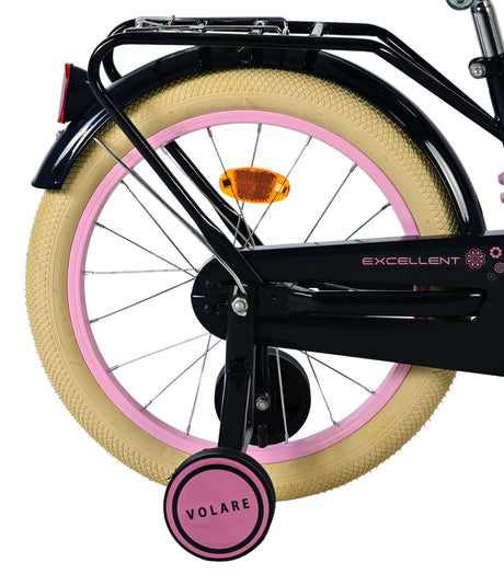 Volare fremragende børnecykel - piger - 18 tommer - sort - 95% samlet