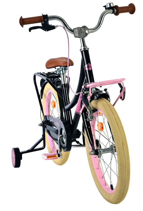 Volare fremragende børnecykel - piger - 18 tommer - sort - 95% samlet