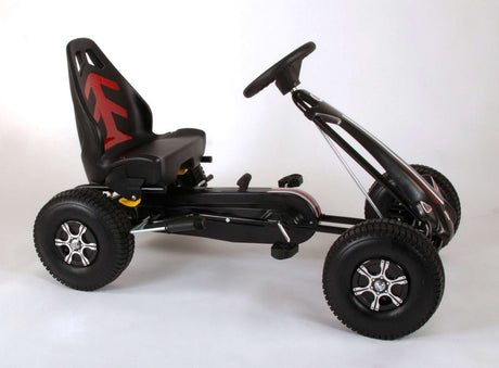 Volare go kart racerbil - drenge - store - pneumatiske dæk - sorte