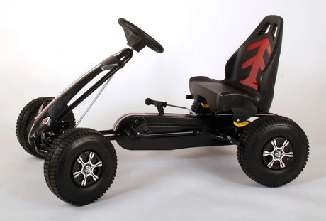 Volare go kart racerbil - drenge - store - pneumatiske dæk - sorte