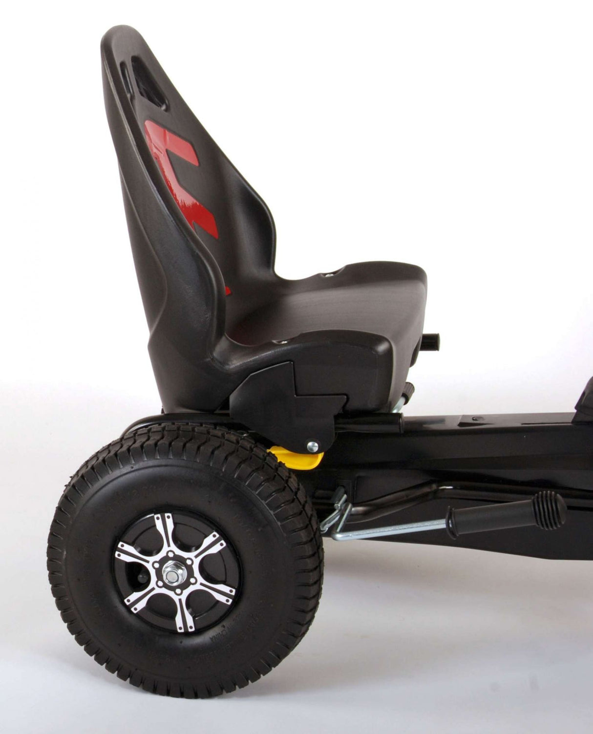 Volare go kart racerbil - drenge - store - pneumatiske dæk - sorte