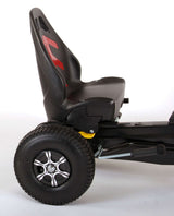 Volare go kart racerbil - drenge - store - pneumatiske dæk - sorte