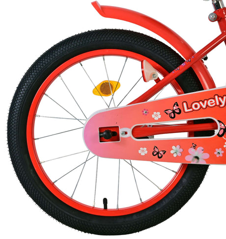 Volare dejlig børnecykel - piger - 18 tommer - rød hvid