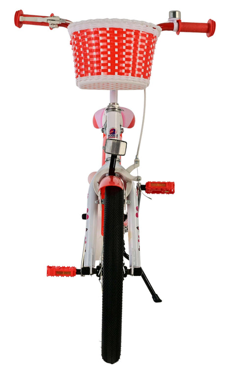Volare dejlig børnecykel - piger - 18 tommer - rød hvid