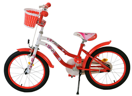 Volare dejlig børnecykel - piger - 18 tommer - rød hvid