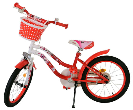 Volare dejlig børnecykel - piger - 18 tommer - rød hvid