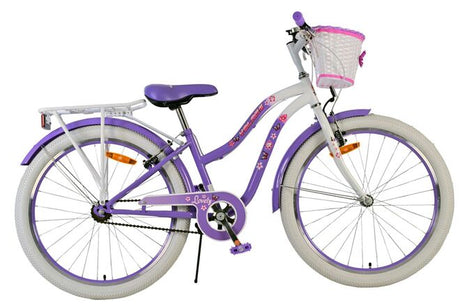 Volare dejlig børnecykel - piger - 24 tommer - lilla - to håndbremser