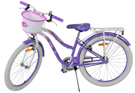 Volare dejlig børnecykel - piger - 24 tommer - lilla - to håndbremser