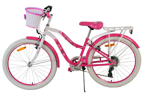 Volare dejlig børnecykel - piger - 24 tommer - pink - 7 gear