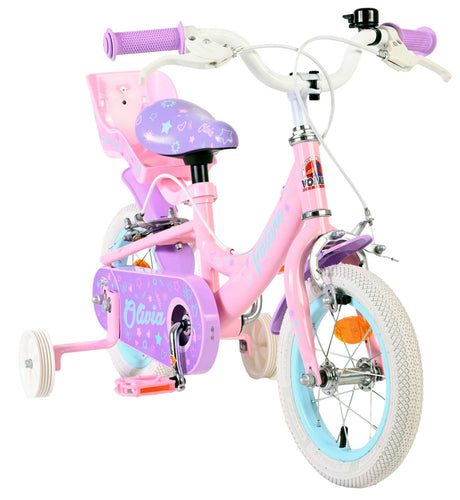 Volare olivia børnecykel - piger - 12 tommer - pink - to håndbremser