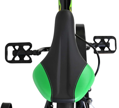 Volare strike kinderfiets - jongens - 12 inch - zwart groen - twee handremmen