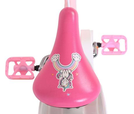 Volare enhjørning børnecykel - piger - 14 tommer - pink - to håndbremser