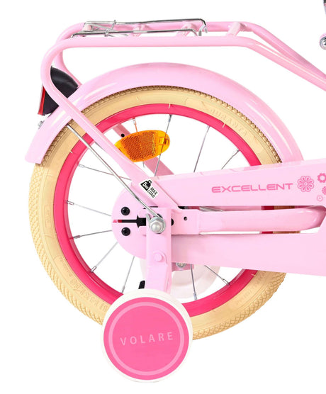 Volare fremragende børnecykel - piger - 14 tommer - pink