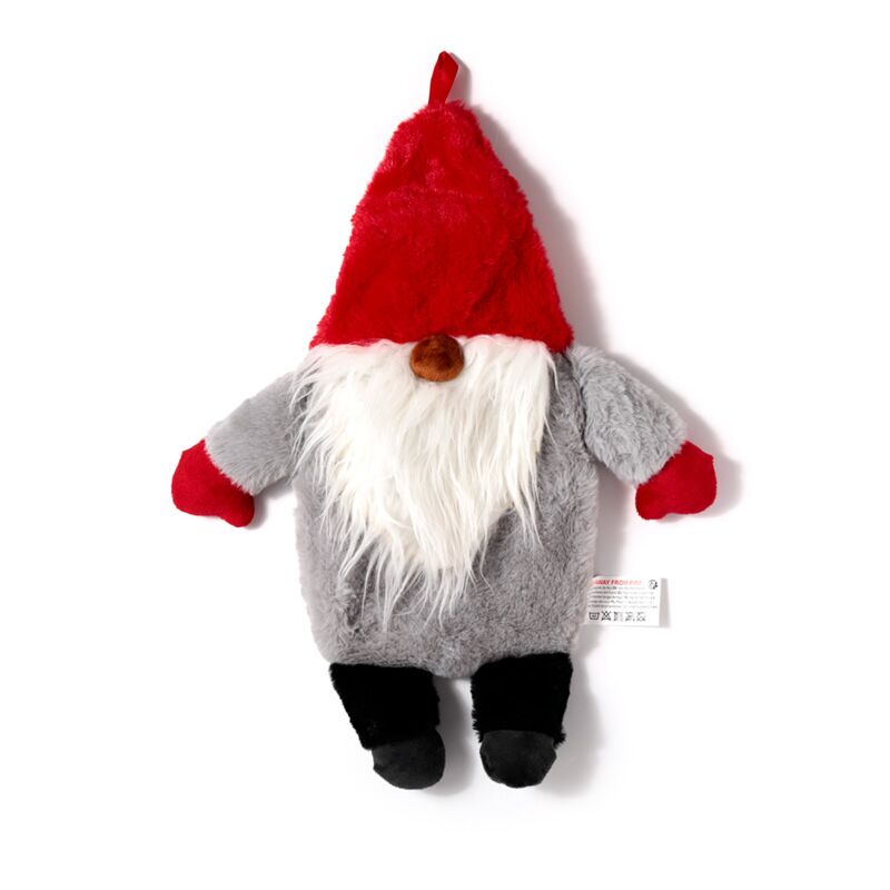 Gnome varmtvandsflaske med plysbetræk