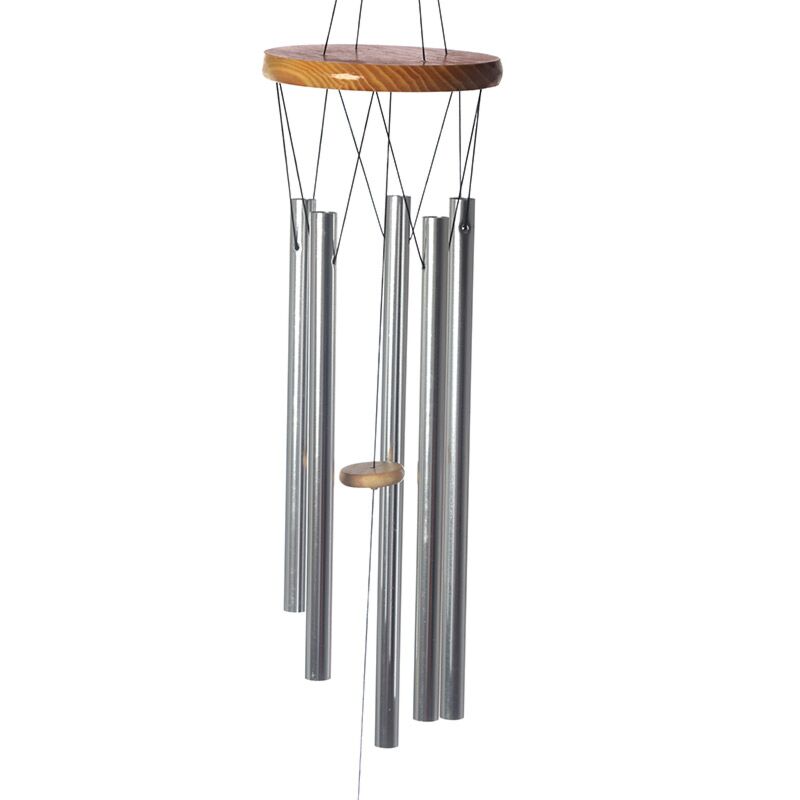 Vindklokke i træ med metalrør 88cm