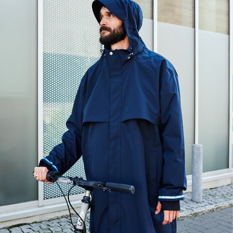 Weathergoods Sverige regnfrakke imbris navy m