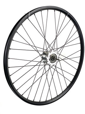 Baghjul 28 tommer 622 sort sort eger 8v rullebremse jord